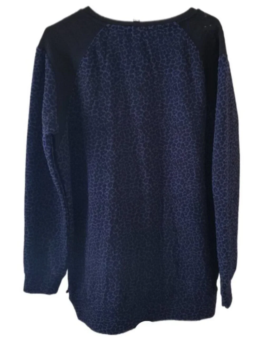 Maison Scotch Leopard Print Long Sleeve Punk Radar Sweater